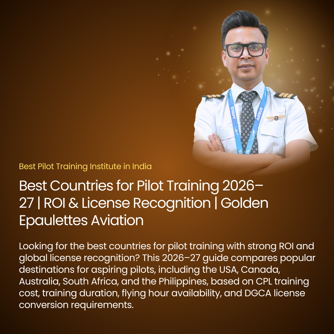 Best Countries for Pilot Training 2026–27 | ROI & License Recognition | Golden Epaulettes Aviation